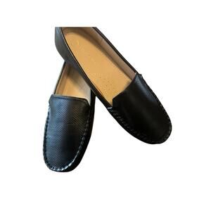 Journee Collection Women’s Loafers 10W Black‎ Moc Toe Slip-On Driving Shoes NIB
